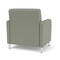 Lesro Siena Lounge Reception Wide Guest Chair, Brushed Steel, OH Eucalyptus Upholstery SN1201 - alternate 2